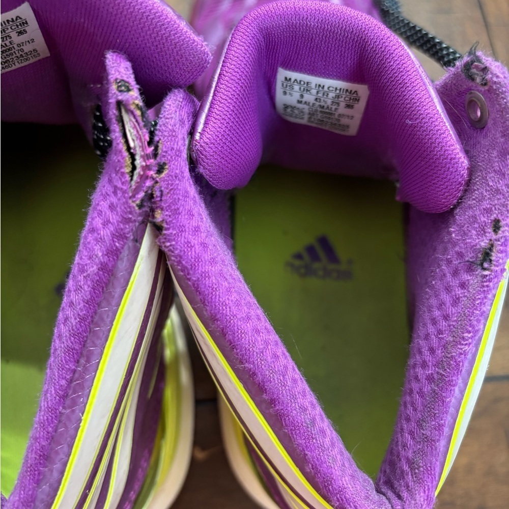 Adidas Men's Purple Athletic Shoes with Black Accents - Picture 3 of 8